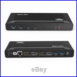 Wavlink USB-C Dual 4K Docking Station, Docks Support 5K HDMI&DP Windows