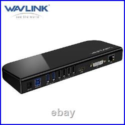 Wavlink USB-C Universal Laptop Docking Station Dual Monitor USB 3.0 Dock DVI