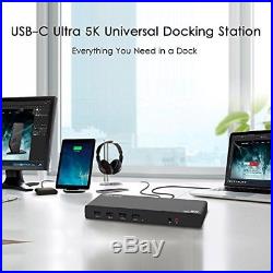 Wavlink Universal USB-C Ultra 5K Docking Station With 4K Dual Video Outputs And