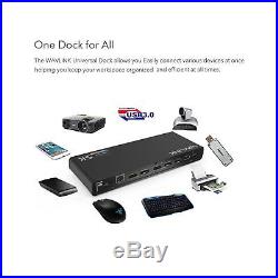Wavlink Universal USB-C Ultra 5K Docking Station with 4K Dual Video. 2DAY SHIP