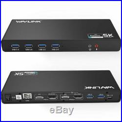 Wavlink Universal USB-C Ultra 5K Docking Station with 4K Dual Video Outputs
