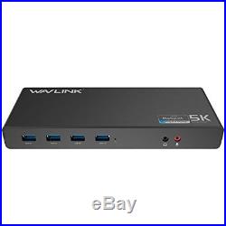 Wavlink universal USB C Ultra 5K docking station dual 4K dock video outpu. P/O