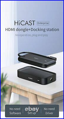 Wireless Transmitter Display With USB C Hub Ultra Low HDMI Dongle Smart Cast 4K