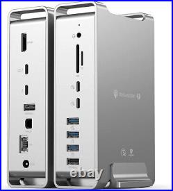 Yottamaster Thunderbolt 3 Dock, 15-in-1 40Gbps USB C Laptop Docking Station Hub