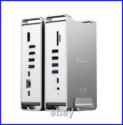 Yottamaster USB C Docking Station 15-in-1 Triple Display USB-C PD100W P-DS01C